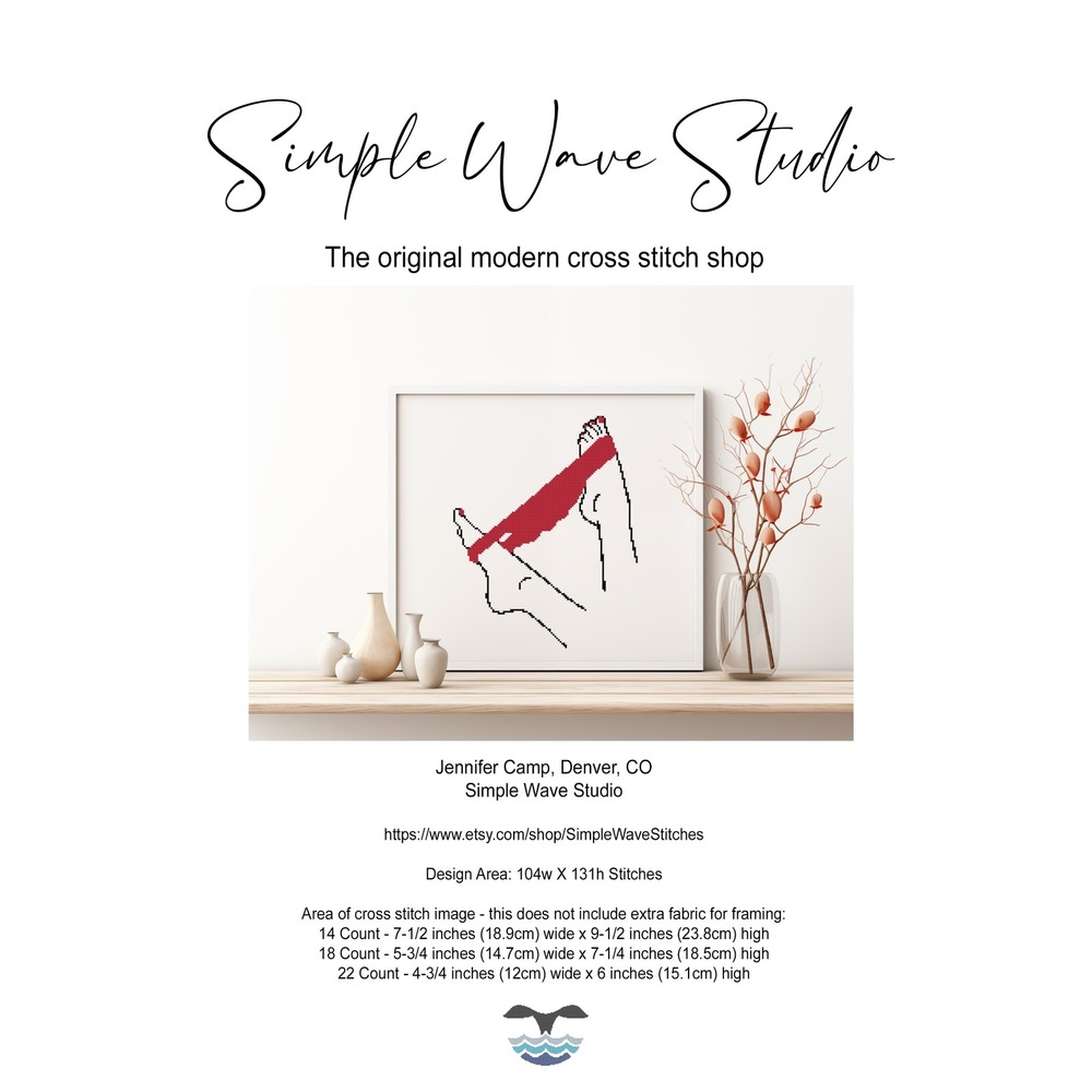 Subversive Women Red Panties Sexy Lingerie Legs‎ Counted Cross Stitch Pattern